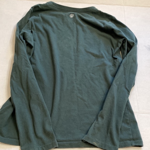 Women's Life is Good long sleeve tee, color is green, size is small - Picture 5 of 7